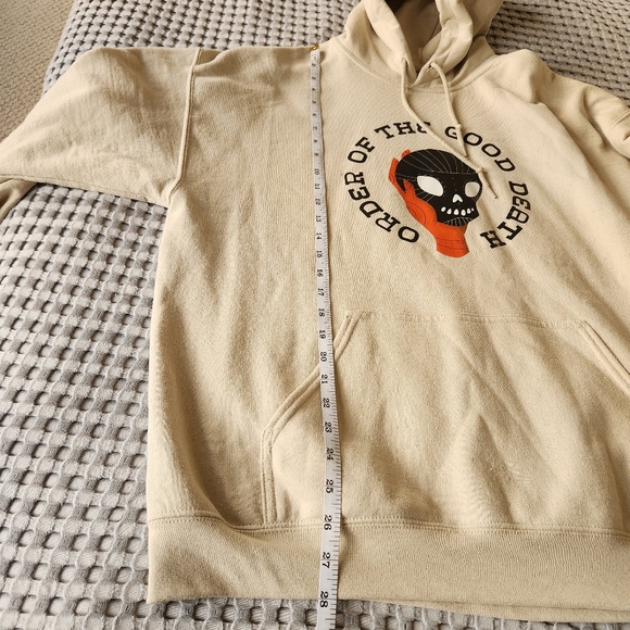 Order of the Good Death Cream Hoodie Black Skull XL Unisex - Picture 6 of 7